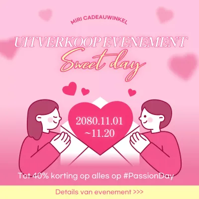 Roze Gezellige Uitverkoop