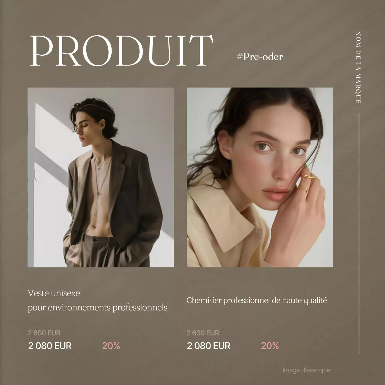 Promouvoir une marque d'automne moderne en marron