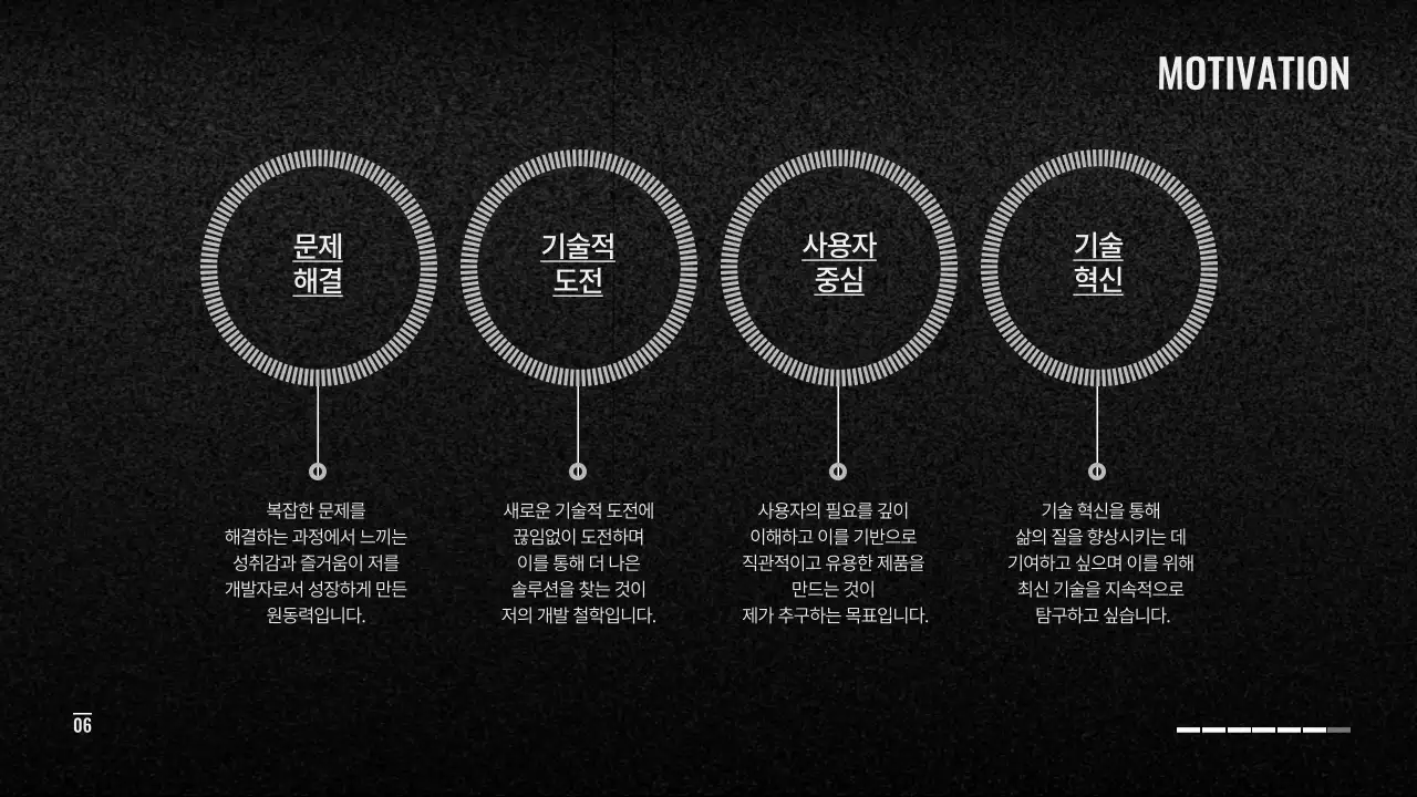 검정 모던 포트폴리오 정보 전달