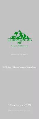 Plaque d'alpinisme simple verte