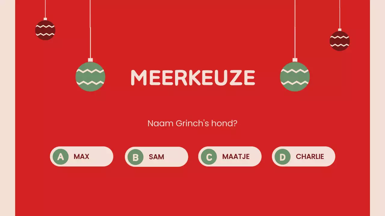 Rode Retro Kerstpresentatie