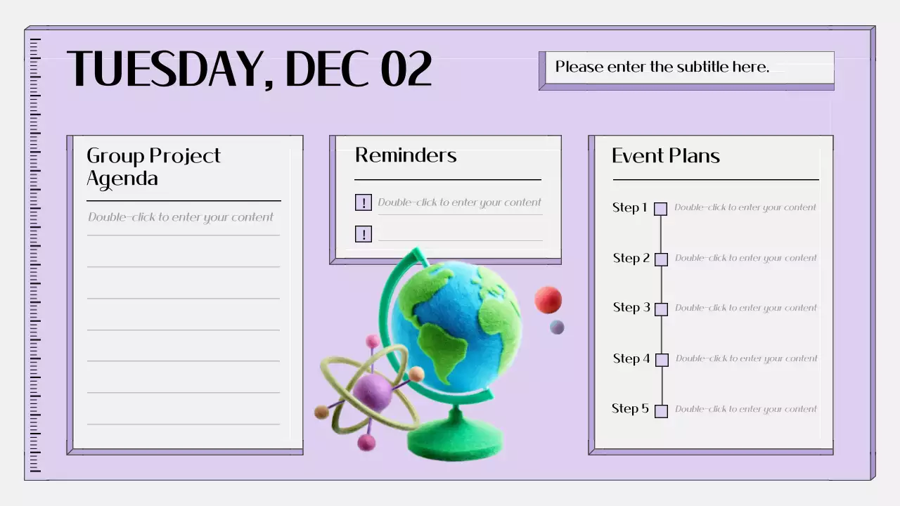 Presentasi Agenda Kelas Minimal Ungu