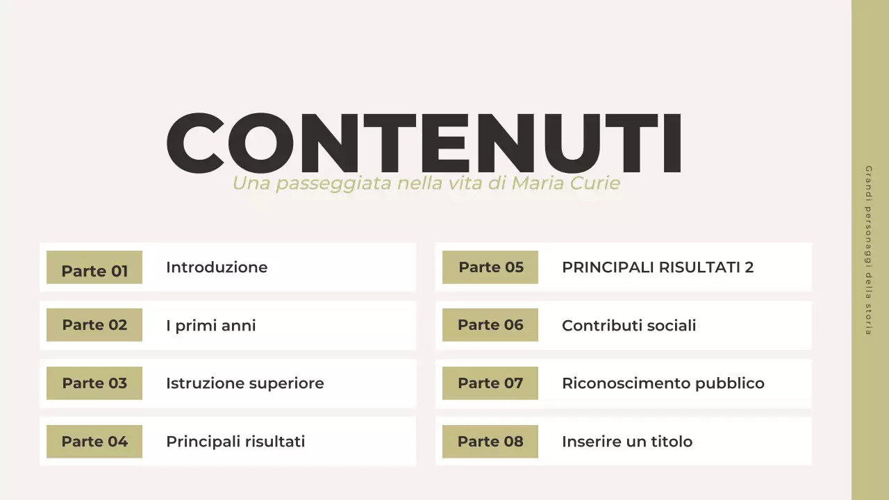 presentazione della storia classica grigia