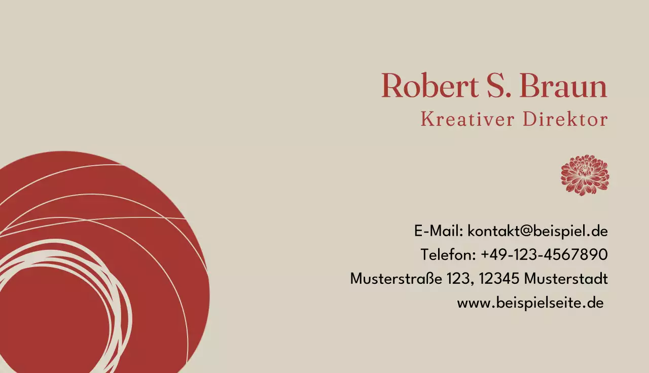 rote abstrakte Visitenkarte