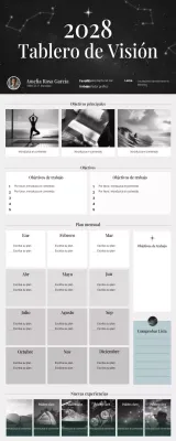 lista de control de la agenda minimalista negra