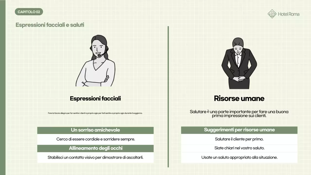 Formazione per il personale sul codice di abbigliamento kaki pulito e ordinato