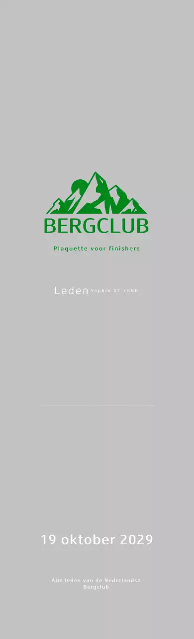 Groen Eenvoudig Bergbeklimmer Plaquette