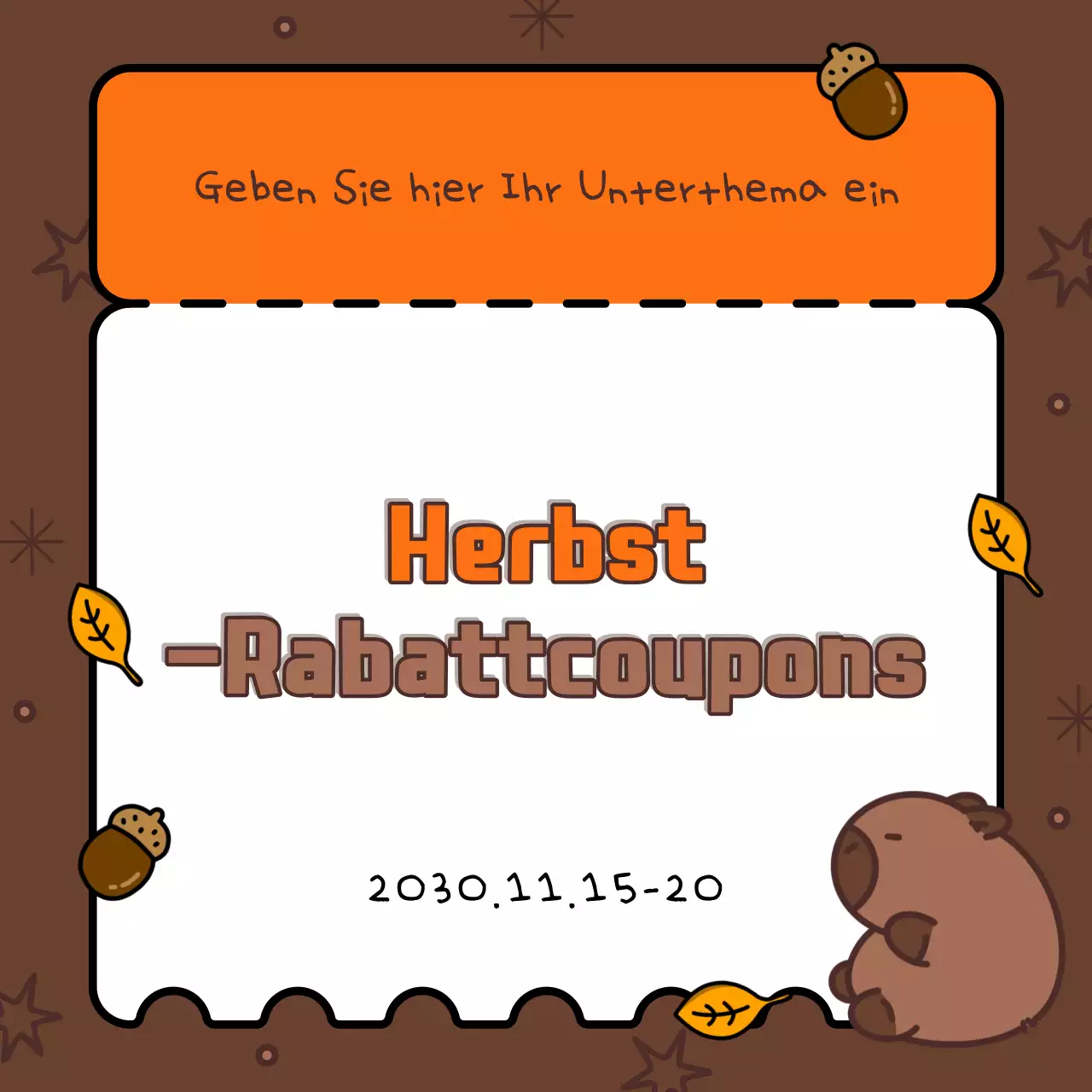 Herbstliches Gewand in Braun- und Orangetönen