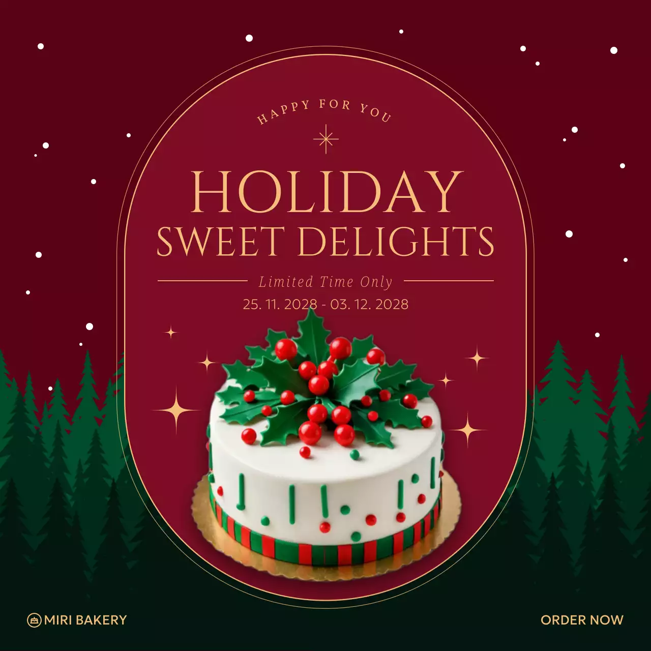 maroon elegant holiday promotion