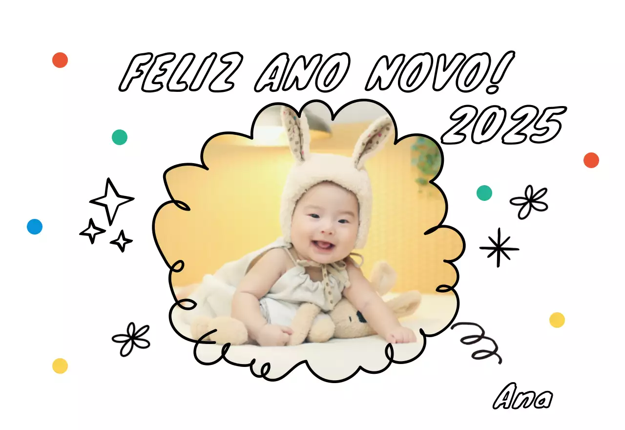 Calendário amarelo de Ano Novo