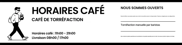 Guide du café simple avec le personnage de Coffee Man