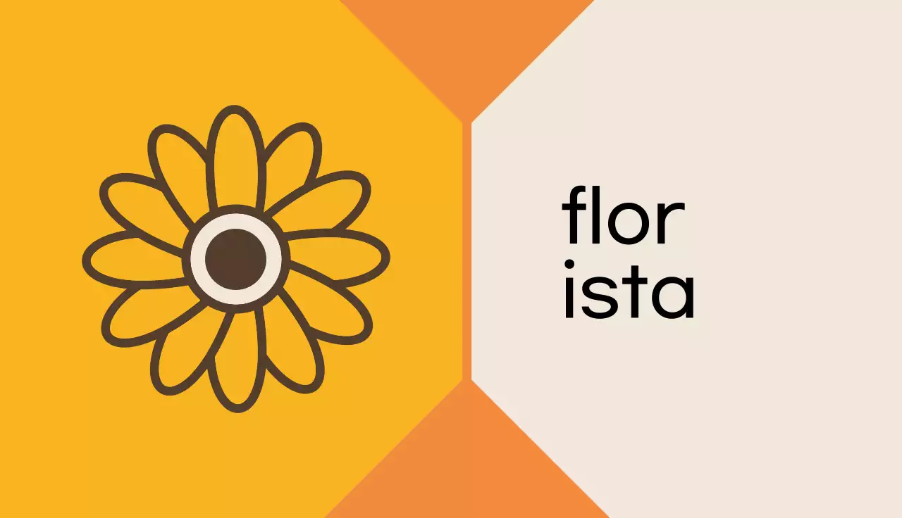 anúncio de flor simples laranja