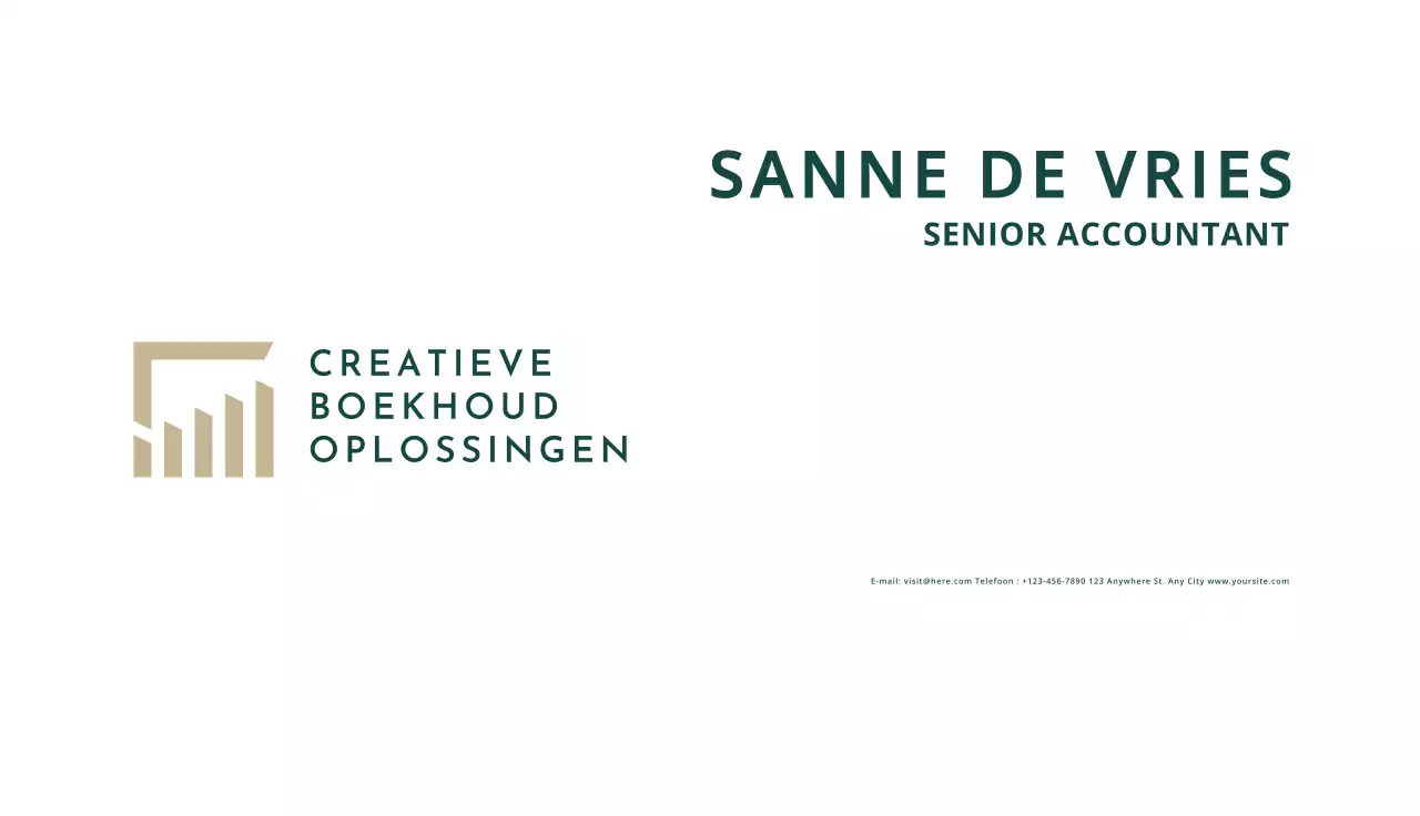 beige professioneel visitekaartje