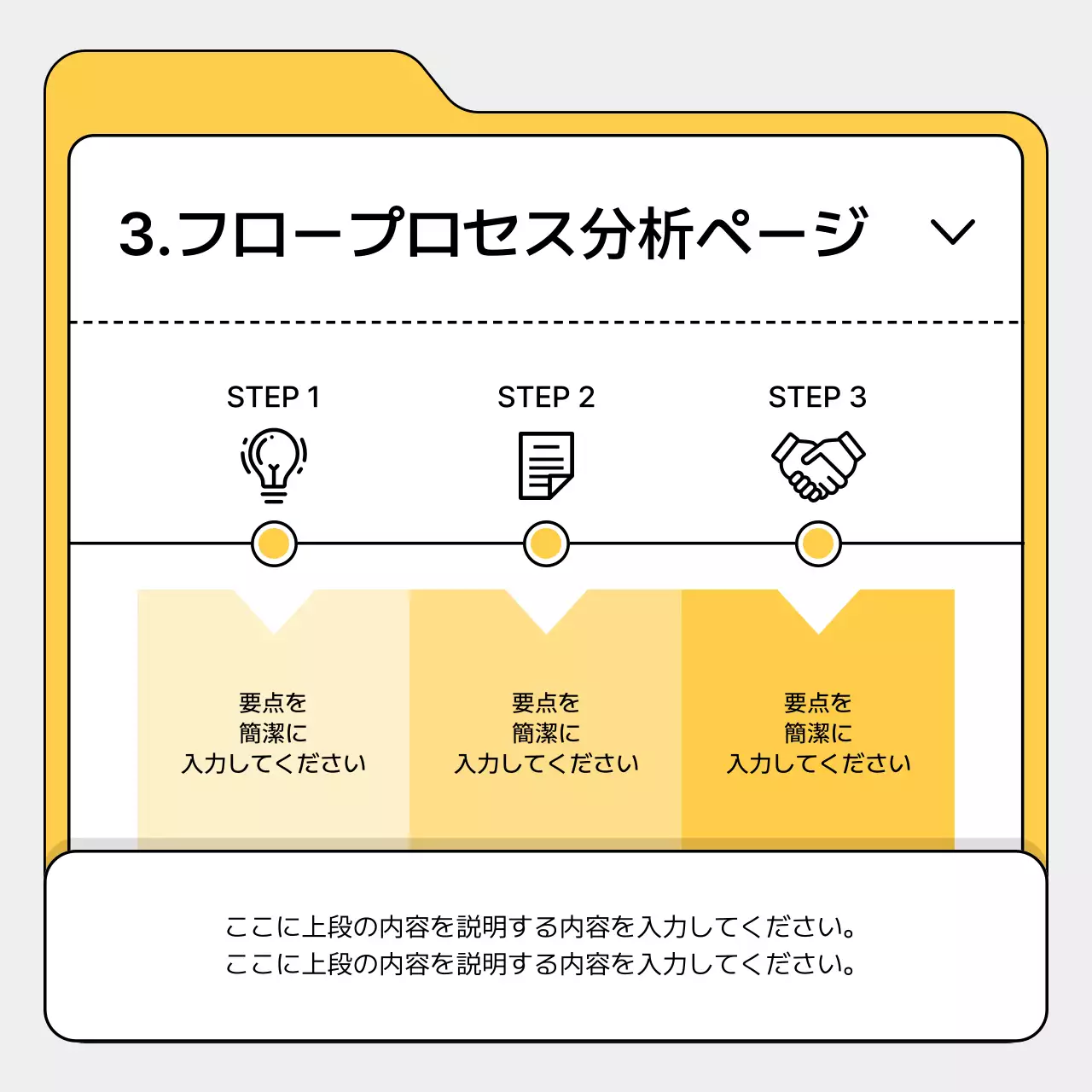 黄色 シンプル ビジネス 計画書 Instagram カルーセル