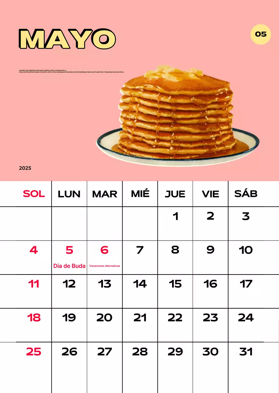 Coloridos calendarios con diversas ilustraciones retro