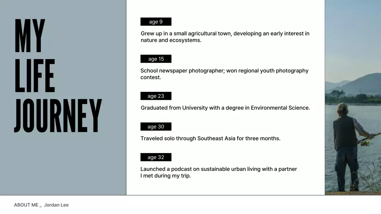 Grey Minimal Personal Introduction Presentation