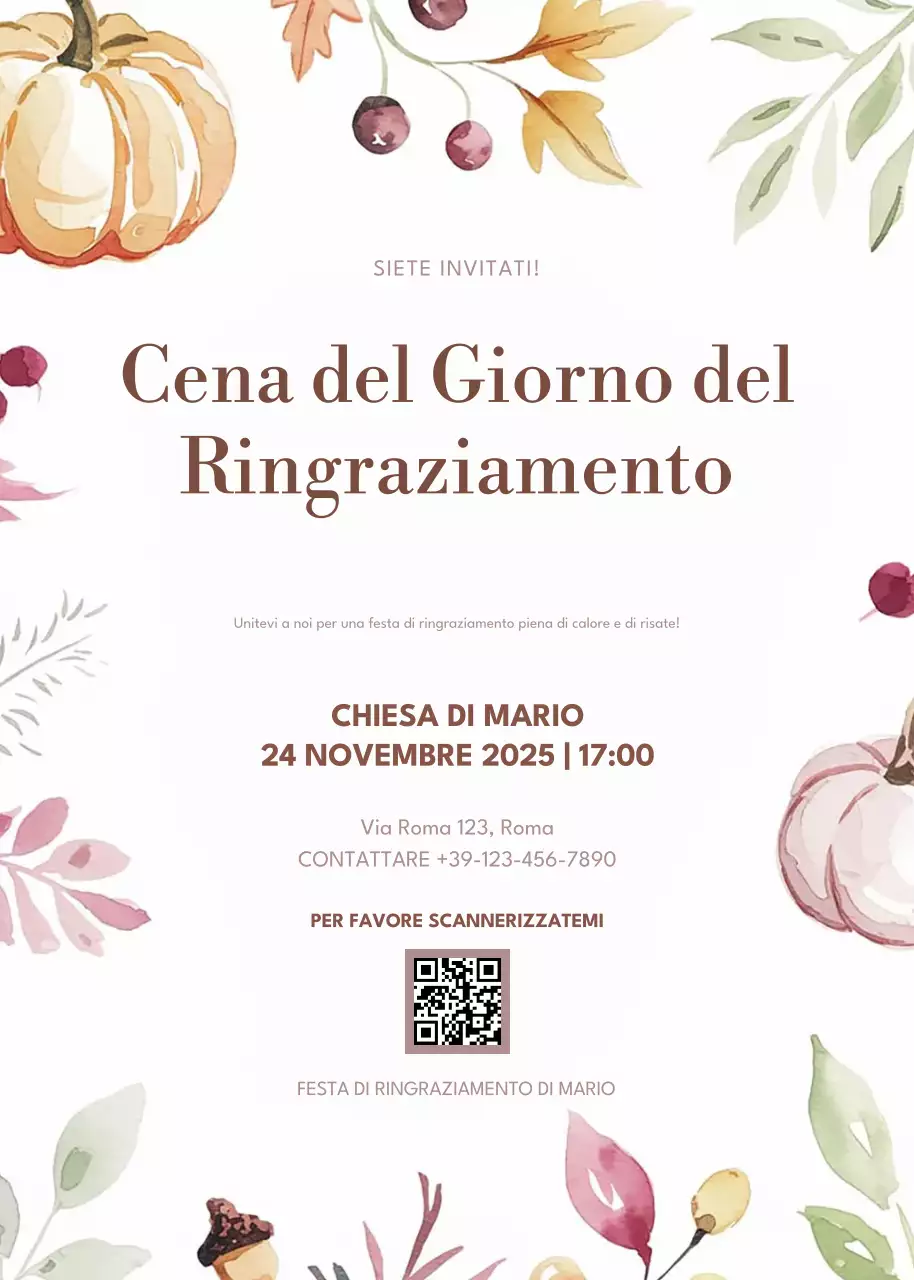 invito al ringraziamento elegante beige