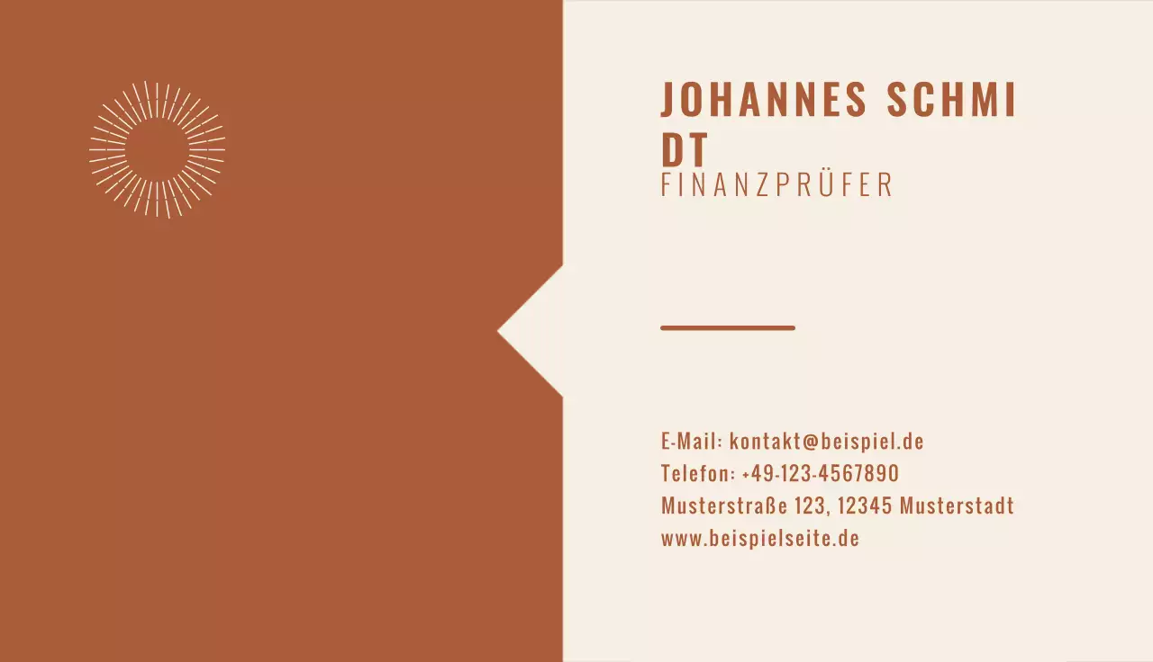 braune moderne Visitenkarte