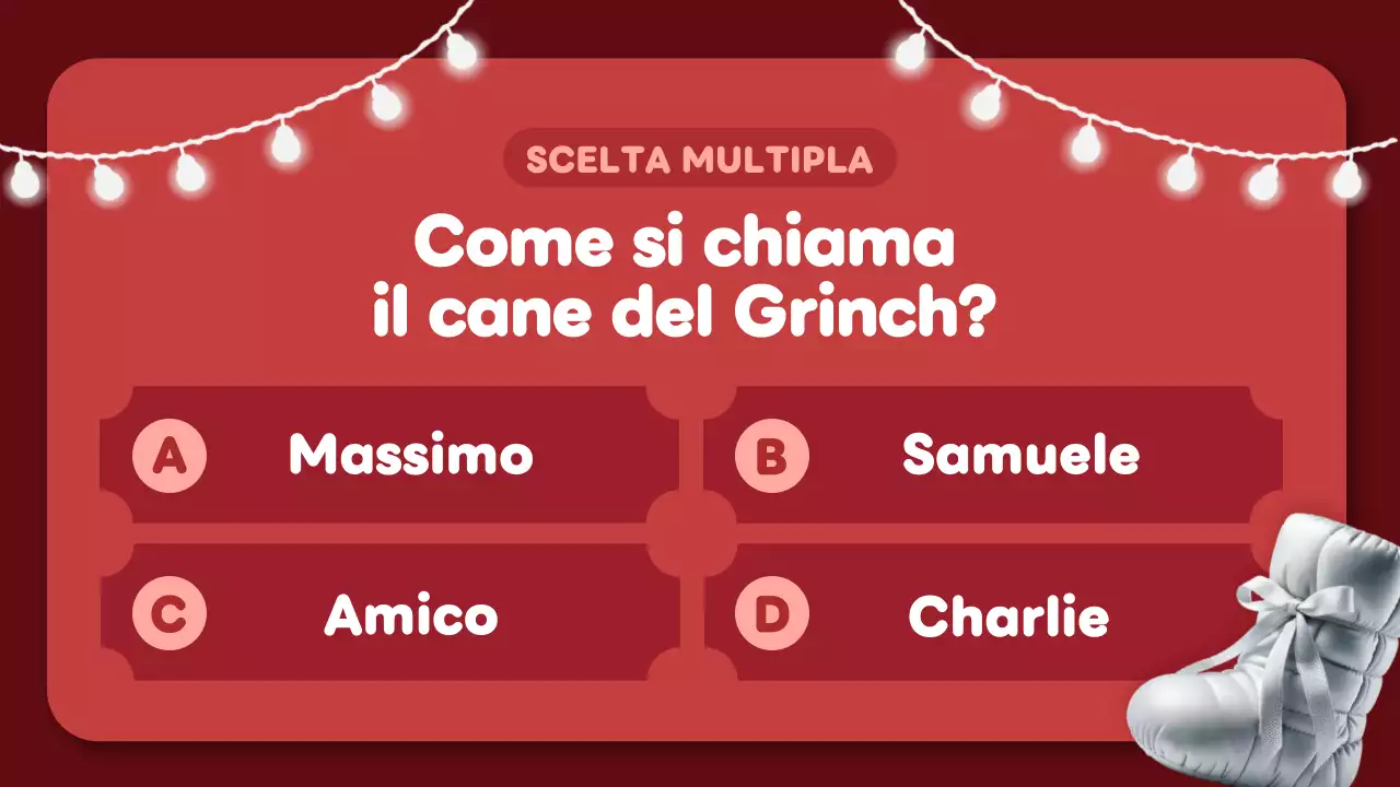 layout del quiz natalizio rosso di tendenza