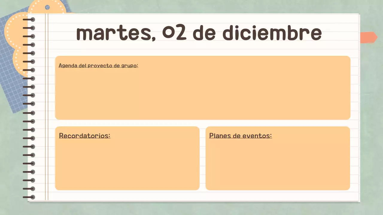 Cuaderno Pastel Sencillo Agenda de clase para el colegio