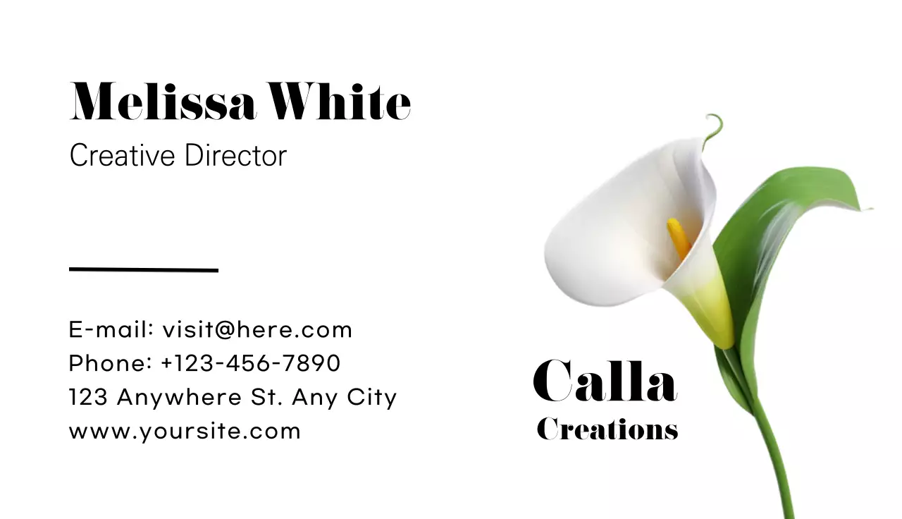 White Elegant Business Card