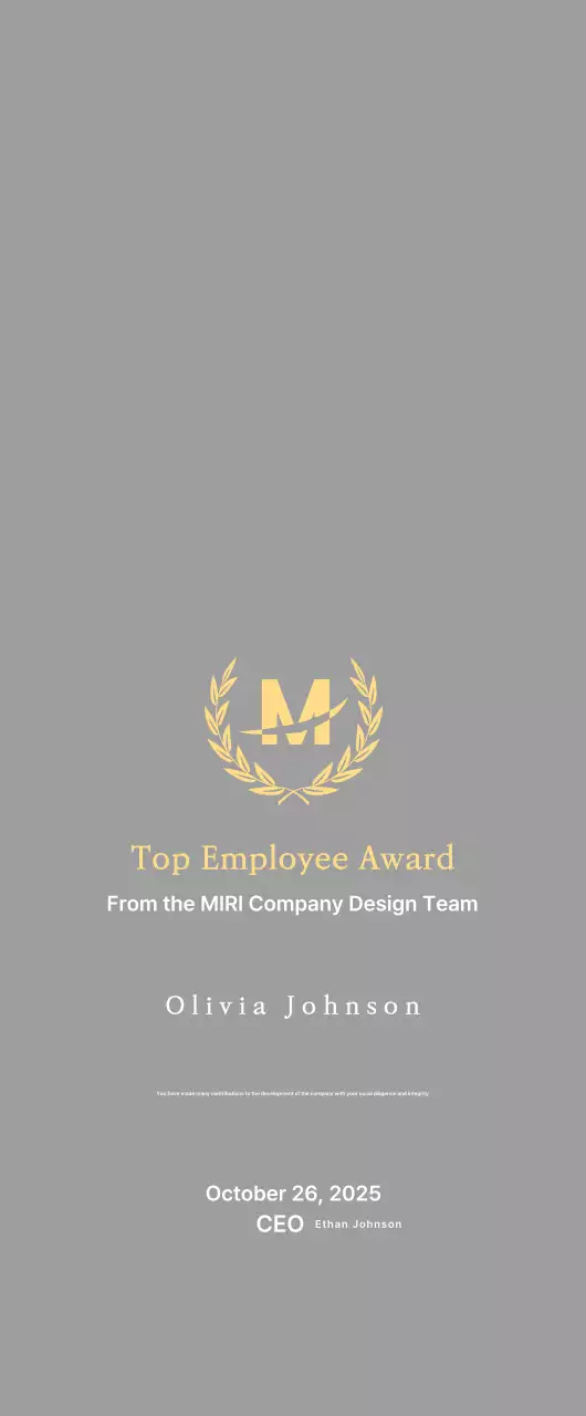 Neat listing plaque with laurels