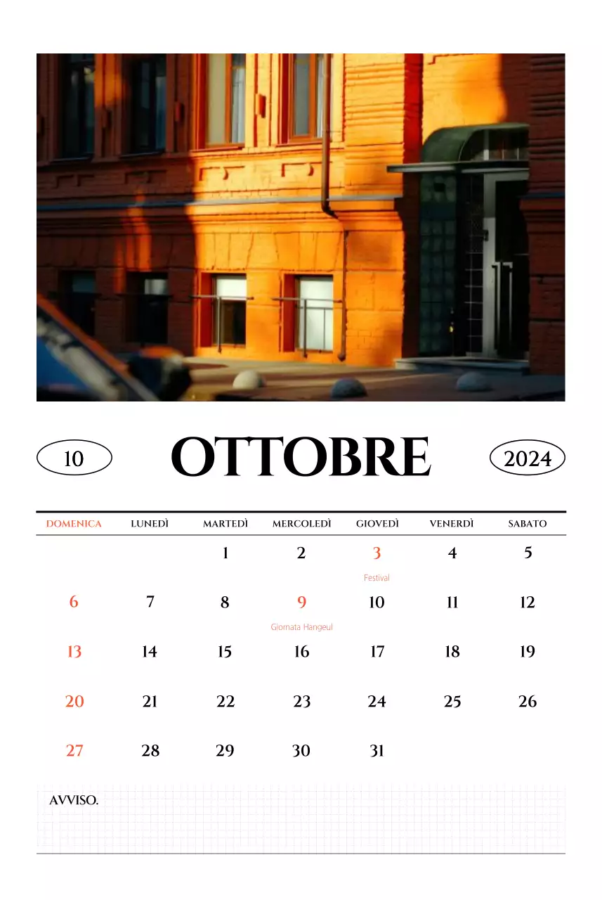 Calendario da parete in stile semplice con concetto di fotografia di viaggio emozionale in bianco e nero