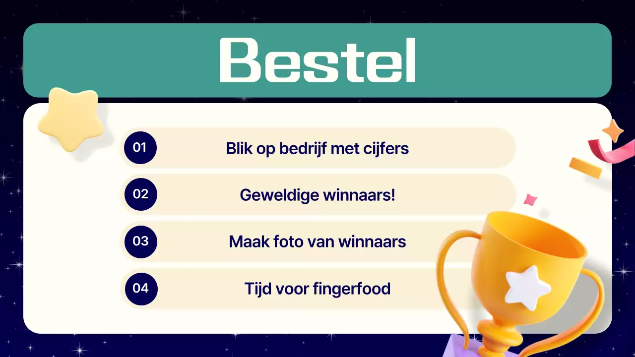 Navy Modern eindejaarsprijzenceremonie