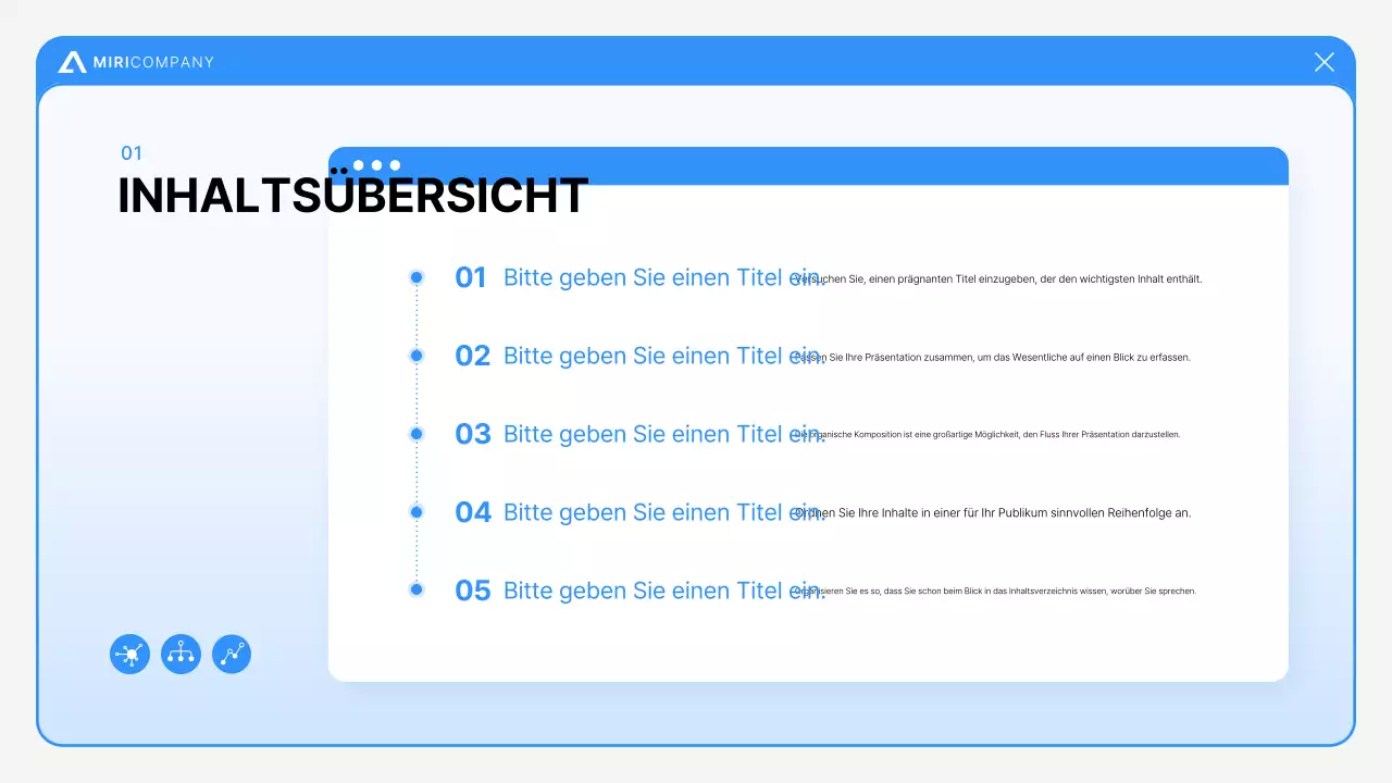 Analyse der blauen modernen Berichte