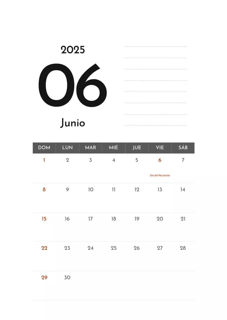 Calendario de empresa Grey Simple
