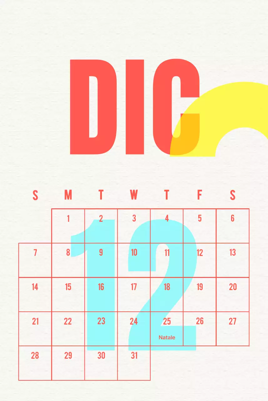 Calendario d'epoca Celebrate Blue