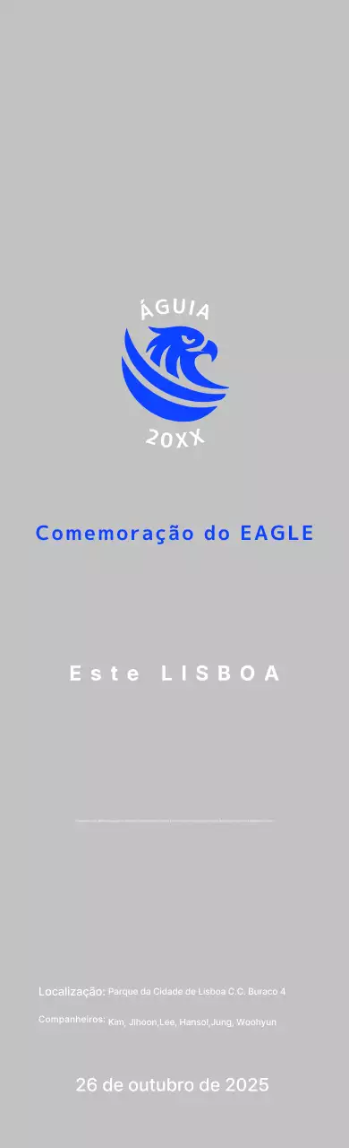 Comemorativo de Golfe Básico Azul