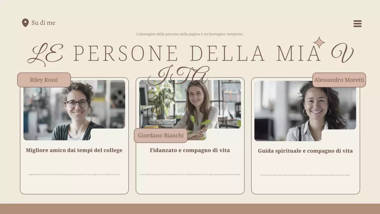 beige layout moderno del profilo