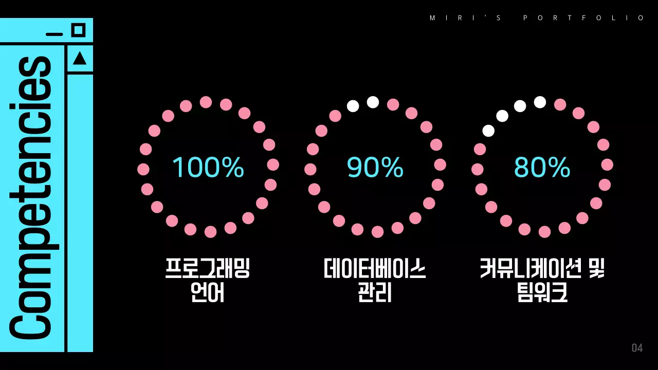 하늘색 모던 소프트웨어 포트폴리오