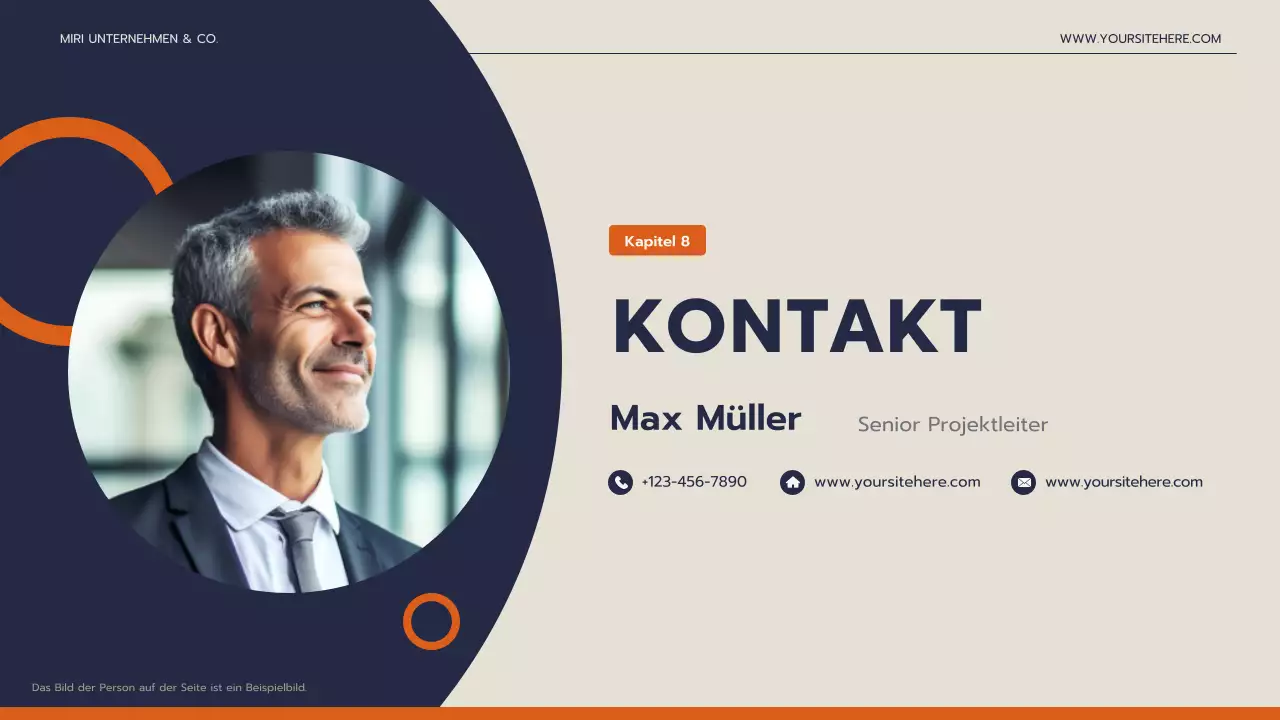 navy modern business presentation