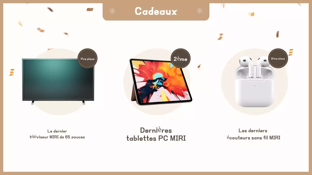 Invitation simple à la fête de fin d'année beige