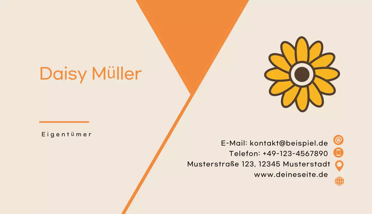 orange einfache Blumenanzeige