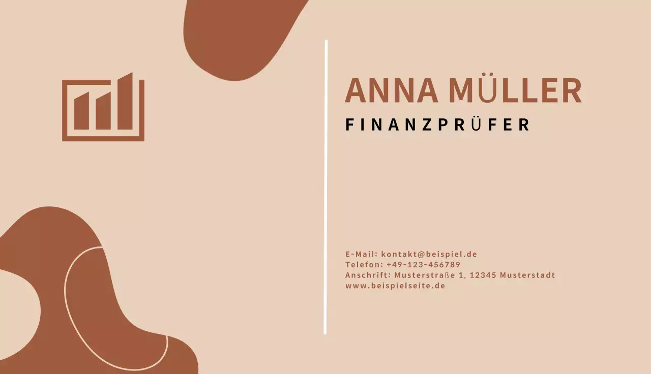 beige professionelle Visitenkarte