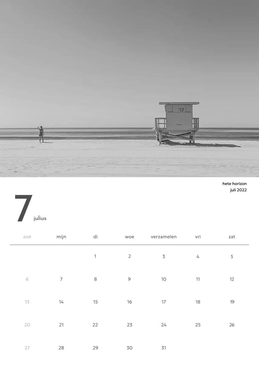 Een fotokalender met een strakke, stedelijke uitstraling