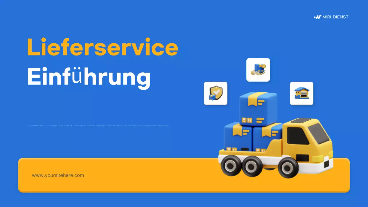 blue modern Lieferankündigung