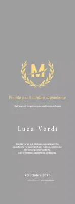 Targa d'iscrizione ordinata con allori