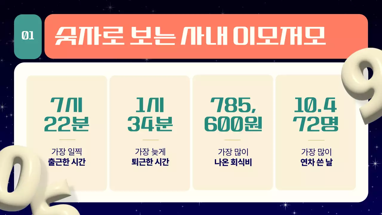 네이비 모던 연말 시상식 행사