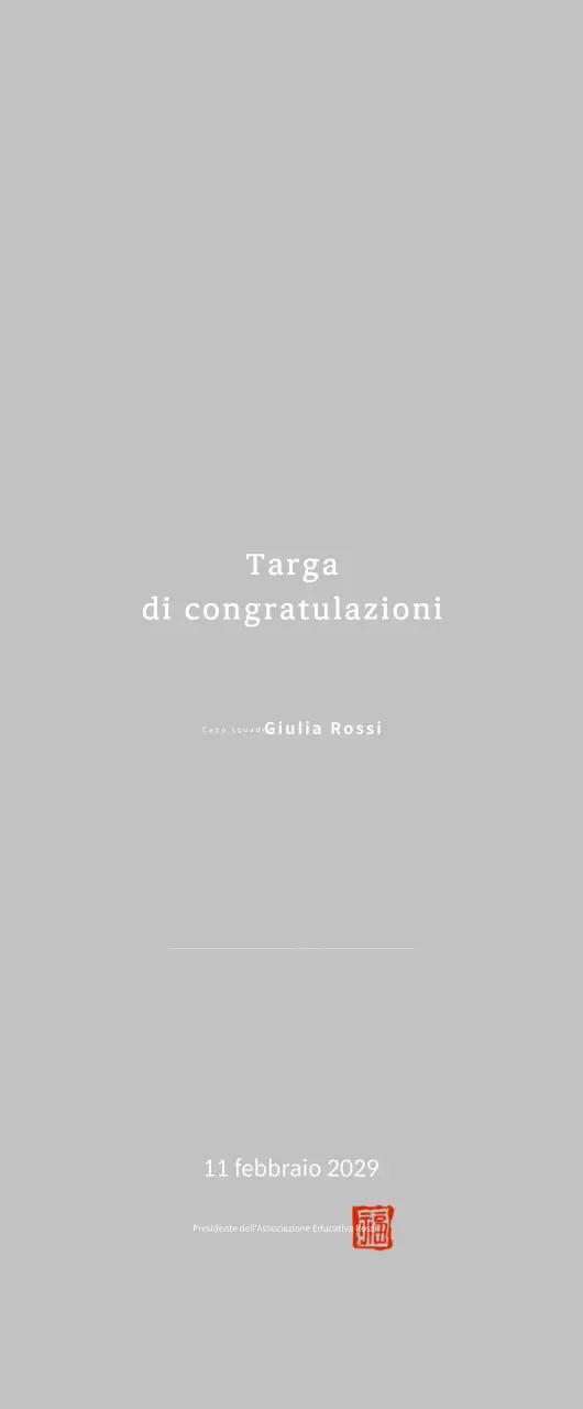 Celebrazione della promozione di White Simple