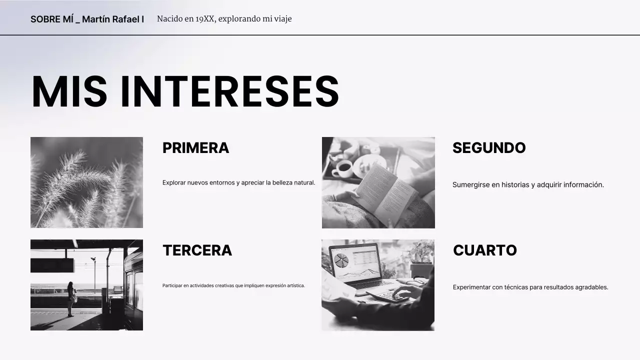 gris blanco moderno portafolio de presentación