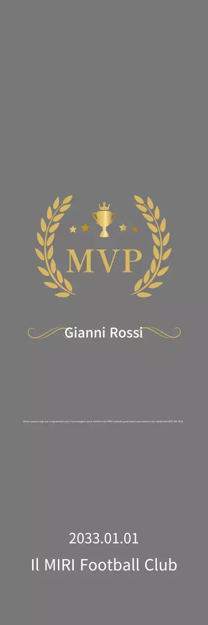 Targa per il calcio classico