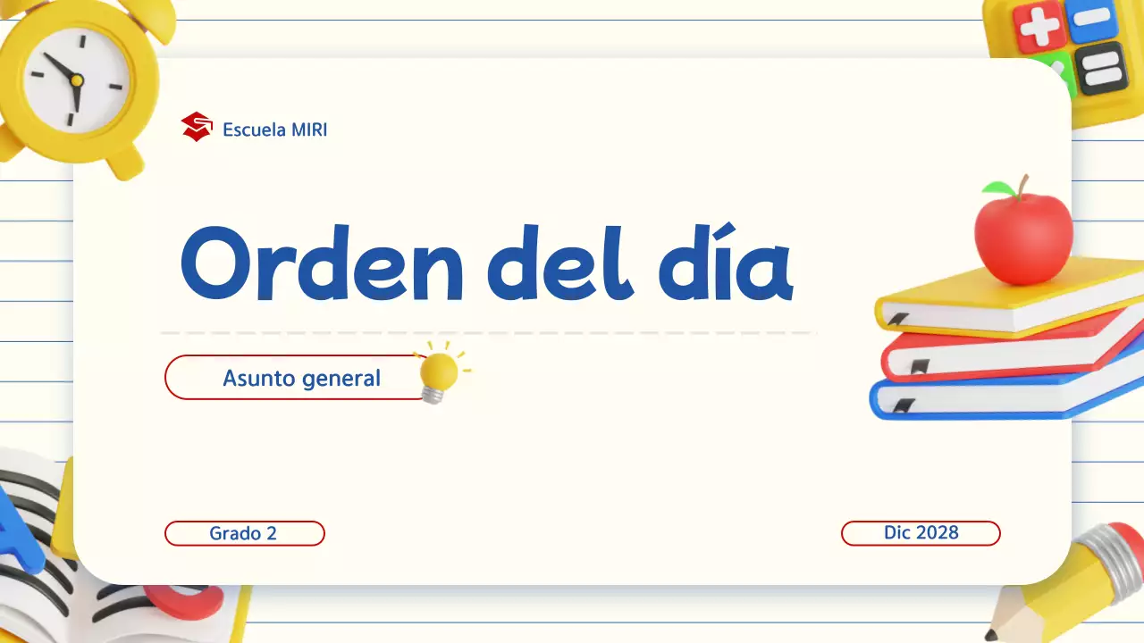 simple beige 3d education class agenda presentation