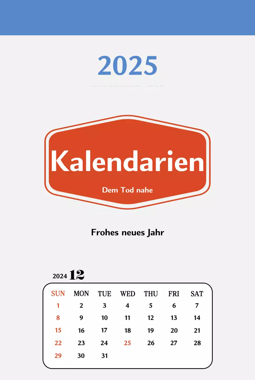 Retro-Konzept Erinnerungskalender in rot