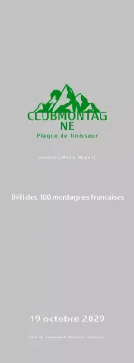 Plaque d'alpinisme simple verte