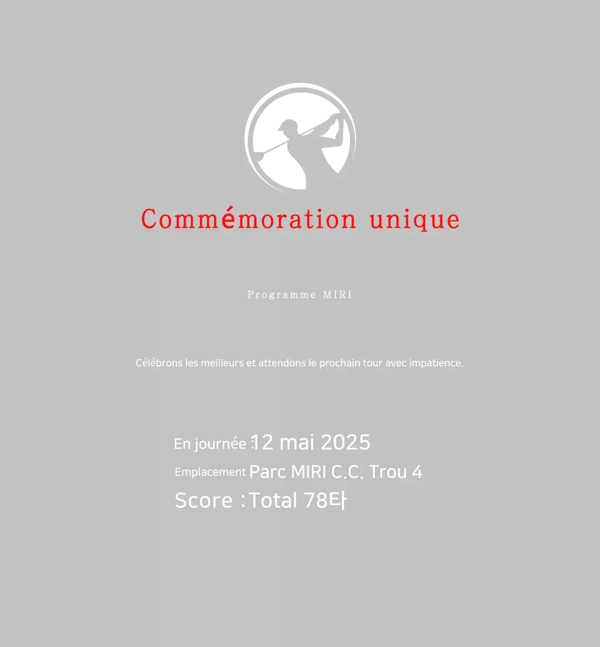 Célébrer le golf simple en blanc