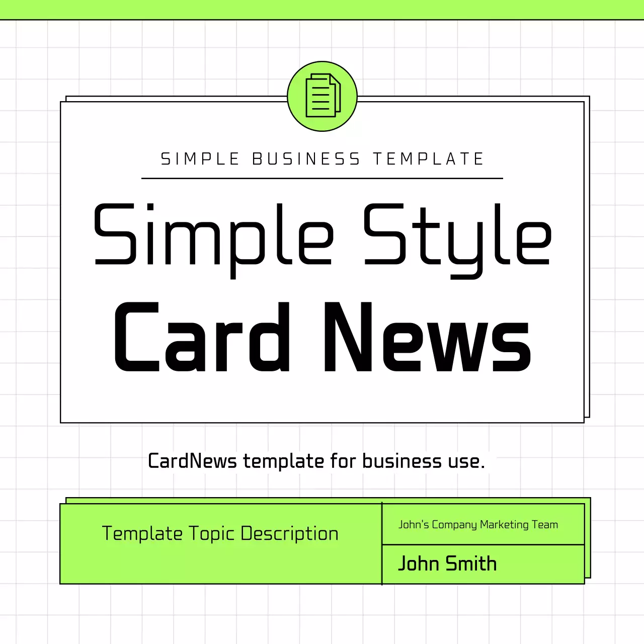 Modelo de negócio moderno verde Instagram Carousel